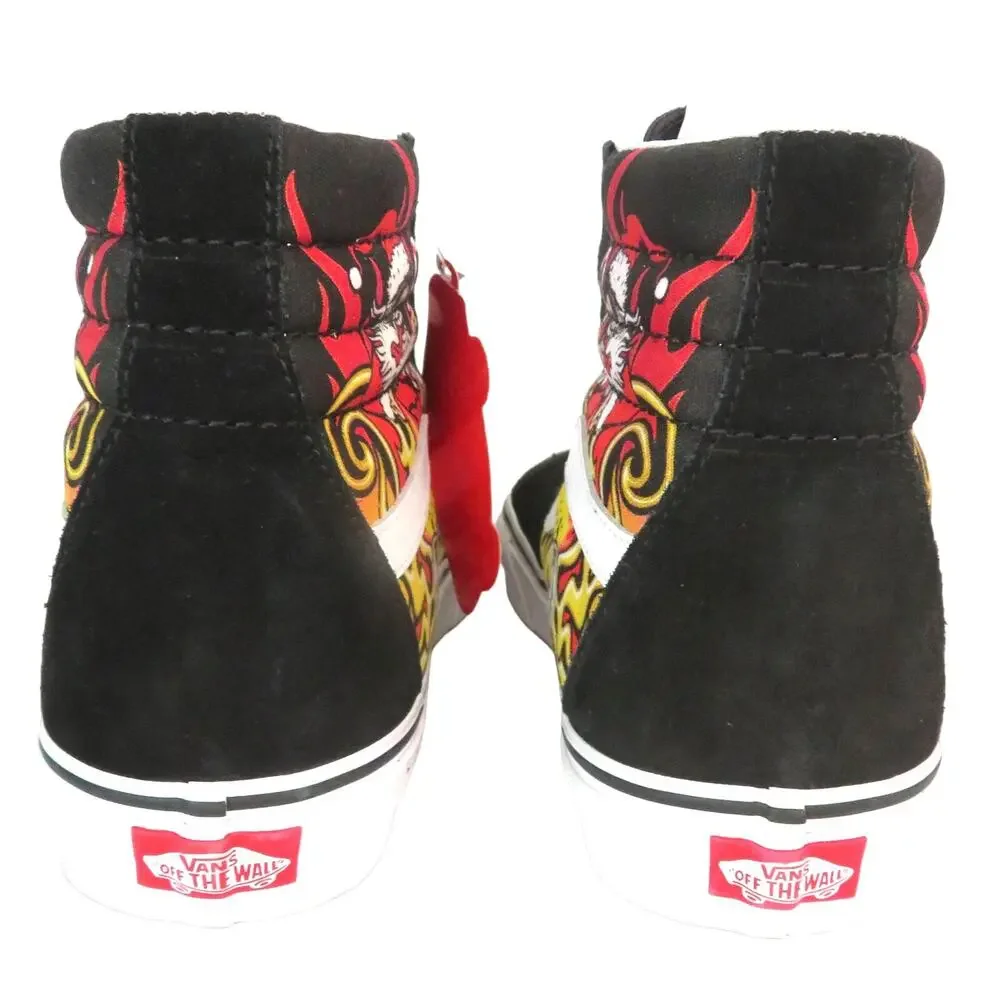 New VANS Santa Flame SK8 SkateBoard Hi-Top Sneakers Men's Sz 10